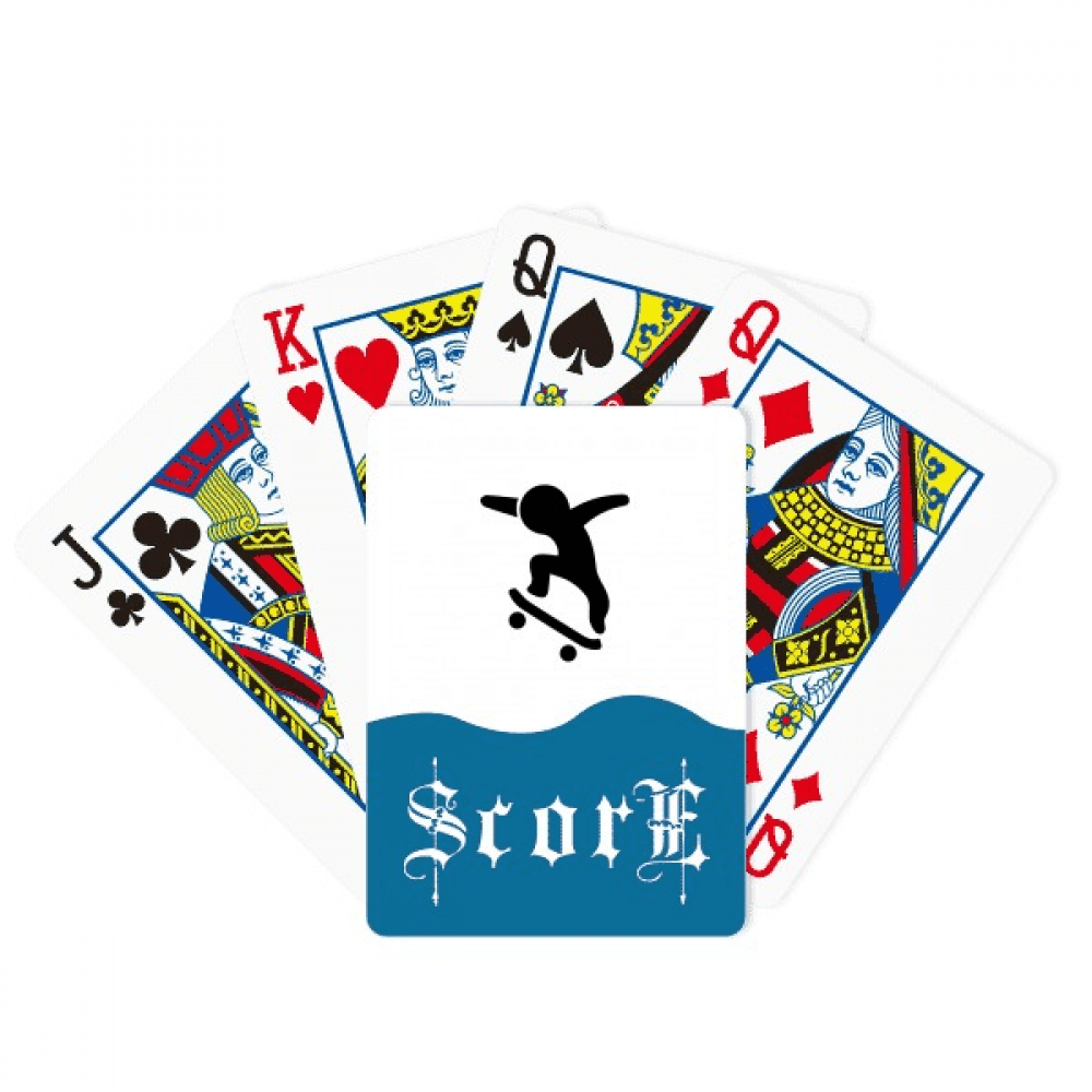 Figure Form Skateboarding Score Poker Playing Card Index Game