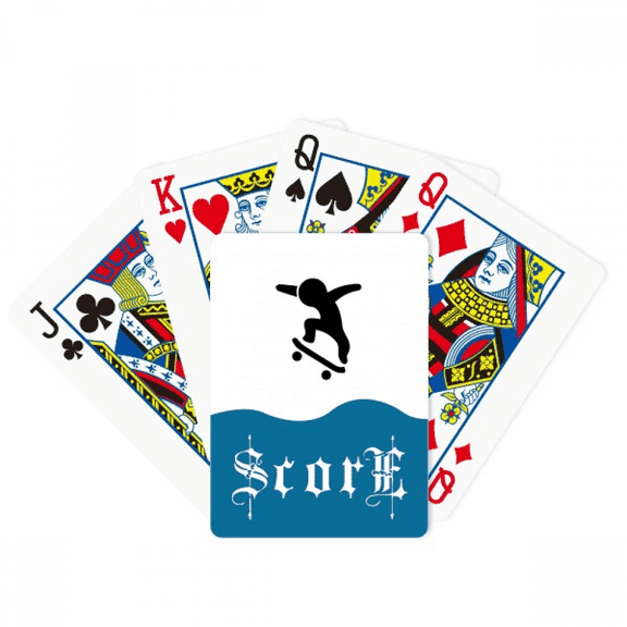 Figure Form Skateboarding Score Poker Playing Card Index Game