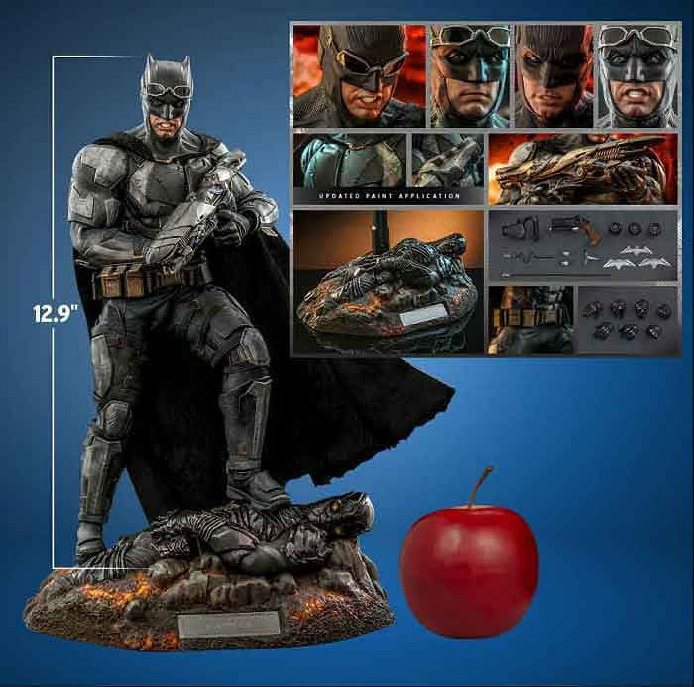 Hot Toys Justice League Batman Tactical Batsuit 1/6 Scale Figure - 12 Inch Collectible With Interchangeable Parts & Gadgets