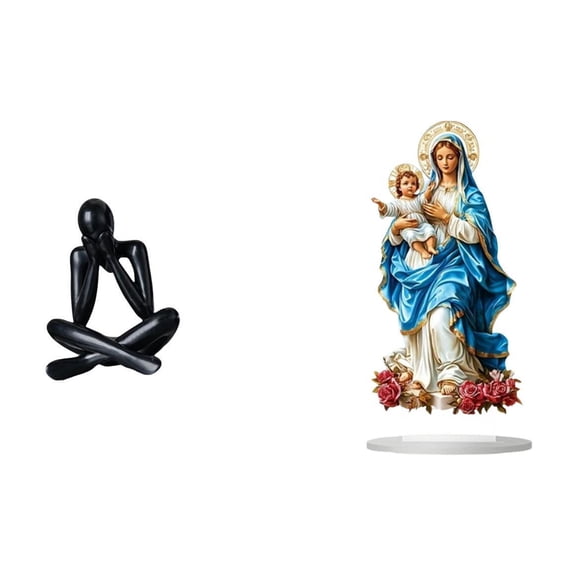Figure Sculpture Tabletop Ornament Acrylic Desktop Decor Smooth Material Perfect for Living Room Bookshelf