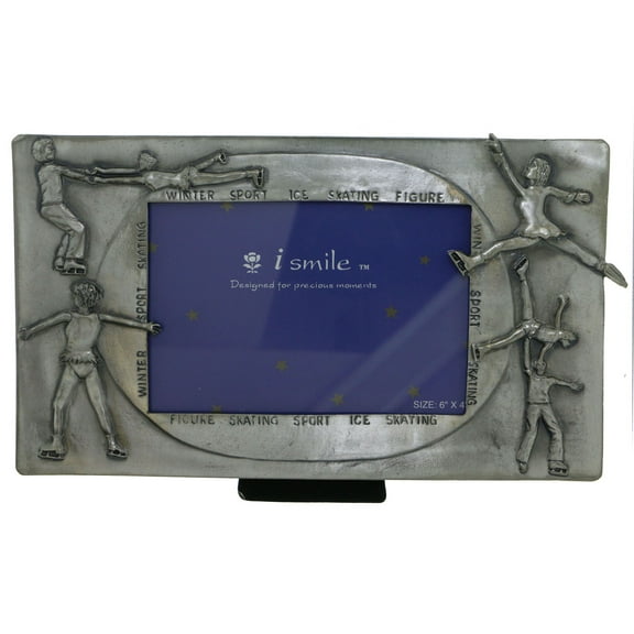 Figure Skater Themed Pewter Picture-Frame Ice Winter Olympics