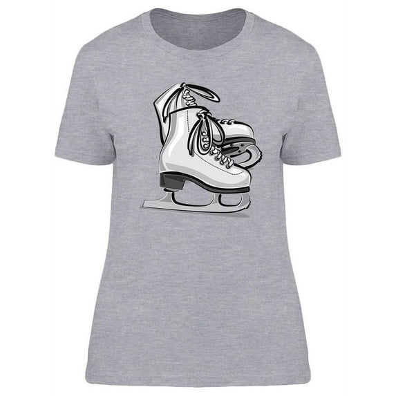 Figure Skates Design T-Shirt Women -Image by Shutterstock, Female Small