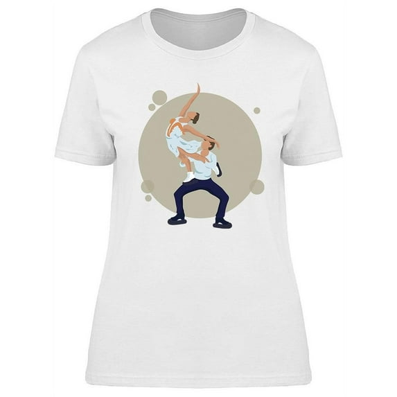 Figure Skating Couple Design T-Shirt Women -Image by Shutterstock, Female Small