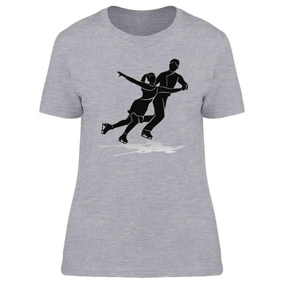 Figure Skating Couple Silhouette T-Shirt Women -Image by Shutterstock, Female XX-Large