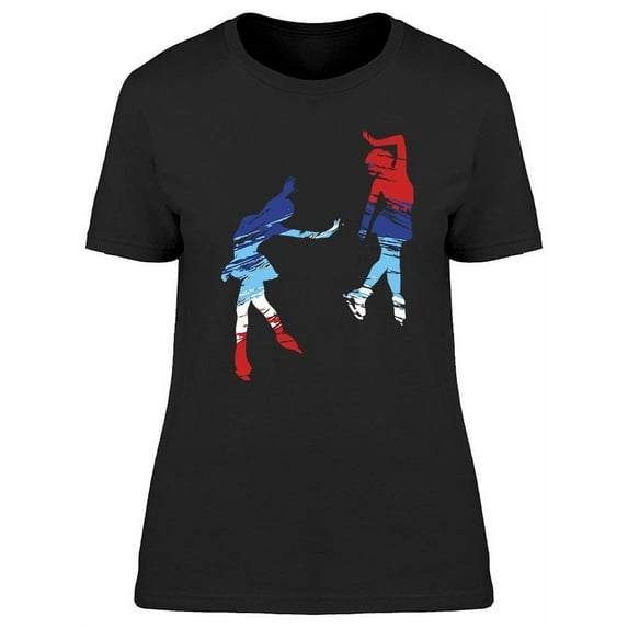 Figure Skating Couple T-Shirt Women -Image by Shutterstock, Female Medium