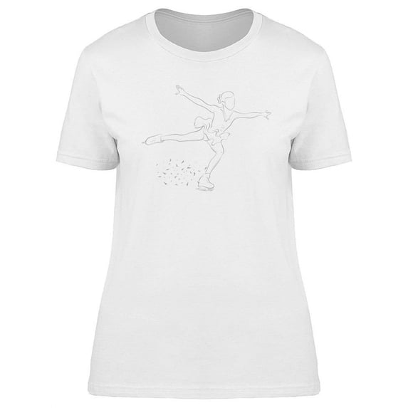 Figure Skating Design T-Shirt Women -Image by Shutterstock, Female 3X-Large