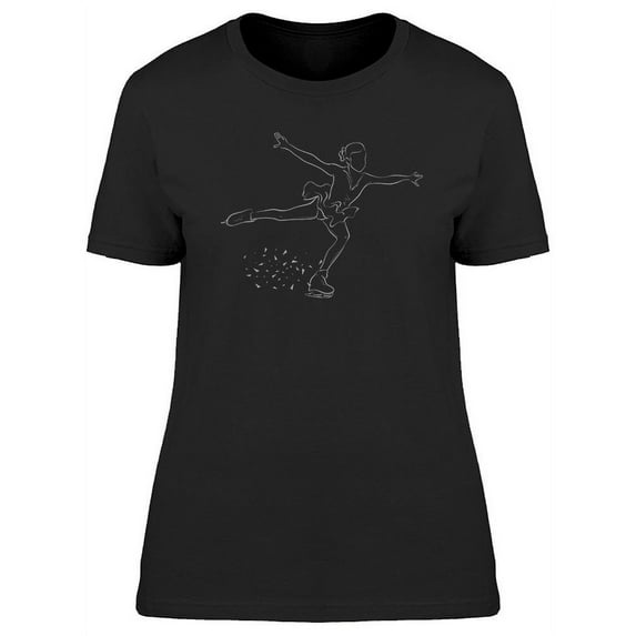 Figure Skating Design T-Shirt Women -Image by Shutterstock, Female Medium