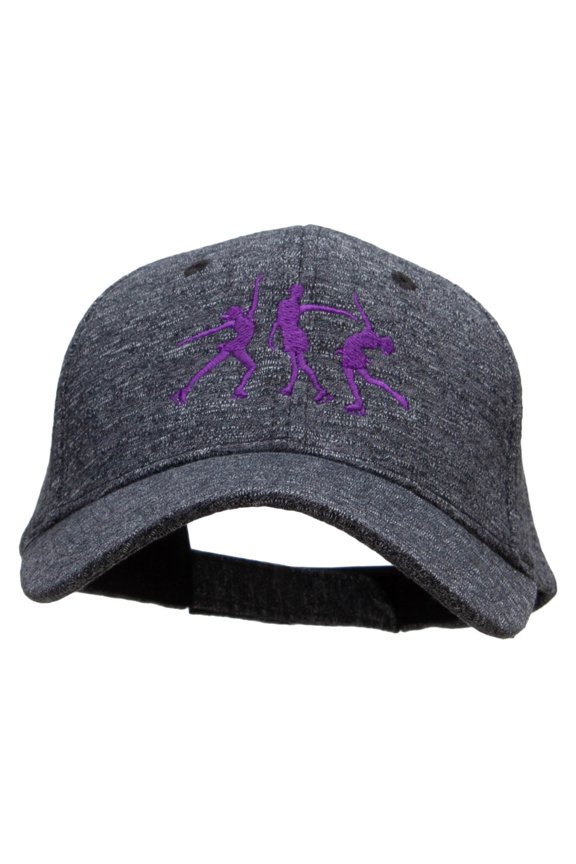 Figure Skating Girls Heather Polyester Low Profile Cap - Heather Charcoal OSFM