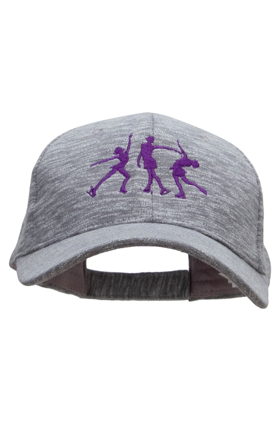 Figure Skating Girls Heather Polyester Low Profile Cap - Heather Grey OSFM