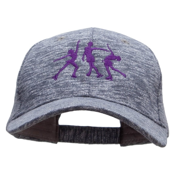 Figure Skating Girls Heather Polyester Low Profile Cap - Heather Navy OSFM
