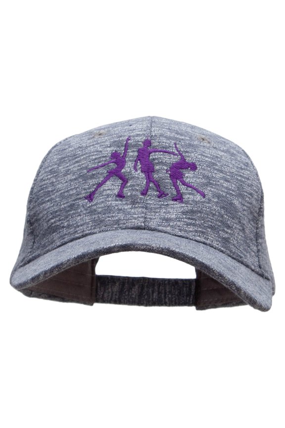 Figure Skating Girls Heather Polyester Low Profile Cap - Heather Navy OSFM