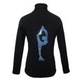 thumbnail image 1 of Figure Skating Jacket by Ice Fire - Blue crystals Biellmann applique, 1 of 4