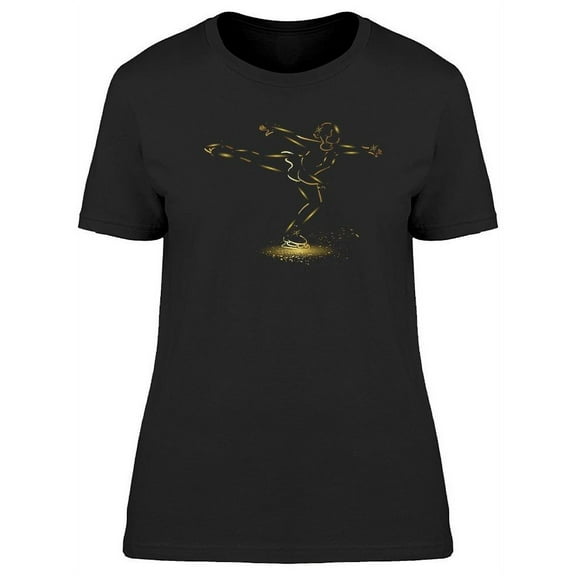 Figure Skating Neon Design T-Shirt Women -Image by Shutterstock, Female Medium