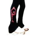 thumbnail image 1 of Figure Skating Pants with pink crystals "Biellmann" rhinestone applique, 1 of 3