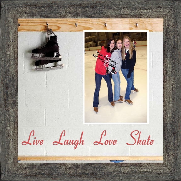 Figure Skating Picture Frame, Ice Dancer or Skater Decor Wall Art, 9720BW