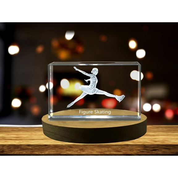 Figure Skating Player 3D Engraved Crystal 3D Engraved Crystal Keepsake/Gift/Decor/Collectible/Souvenir