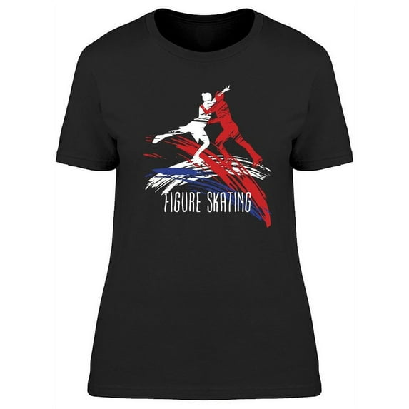 Figure Skating Silhouette T-Shirt Women -Image by Shutterstock, Female XX-Large