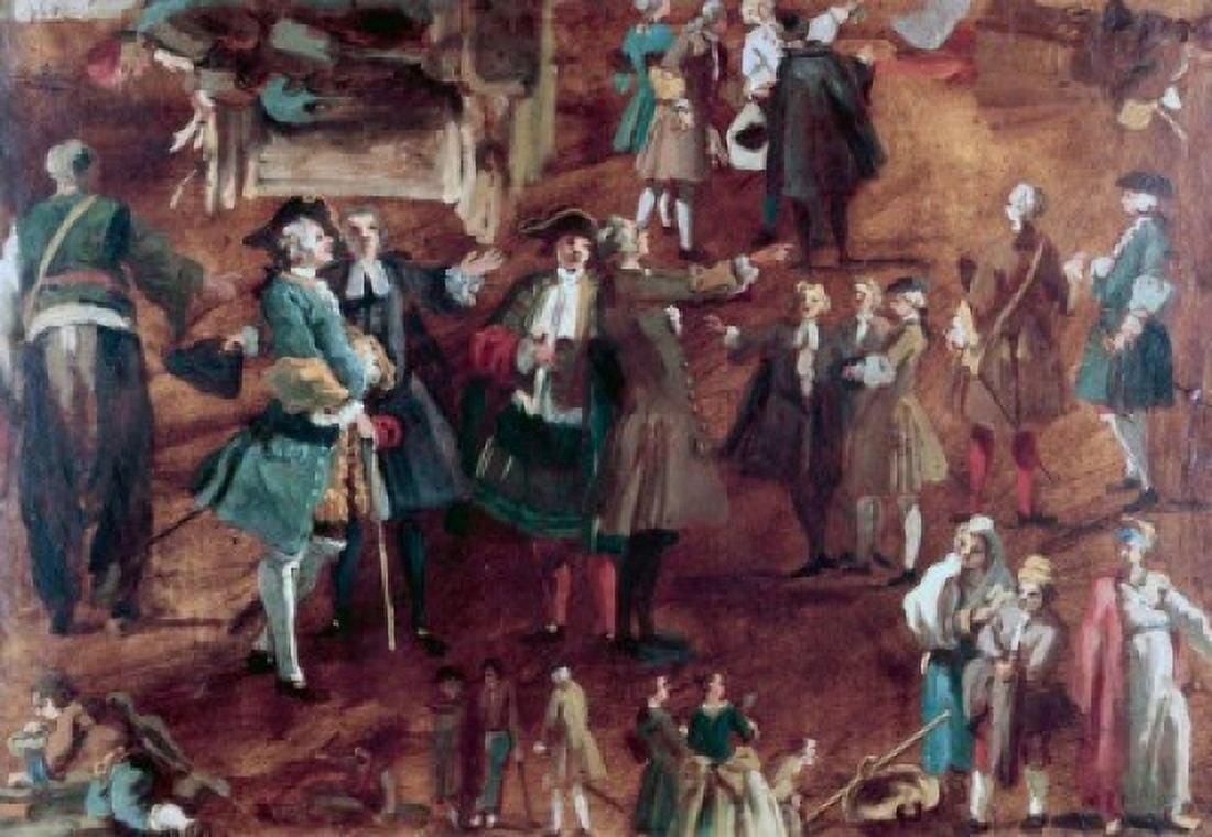 Figure Studies Canaletto (1697-1768 Italian) Oil Sketch Canvas Art - (18 x 24)