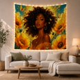 thumbnail image 1 of Figure Voluminous Curly With Hair Figure Depicted Chest, Mystical Fantasy for Space Lovers, Galaxy Room Decor, Mother's Day Gift, Tapestry Wall Hanging for Bedroom and Dorm, 1 of 7