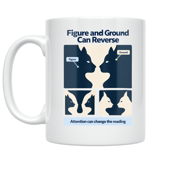 Figure and Ground Can Reverse Design - Visual Design Enthusiast - 11 oz Ceramic Coffee Mug