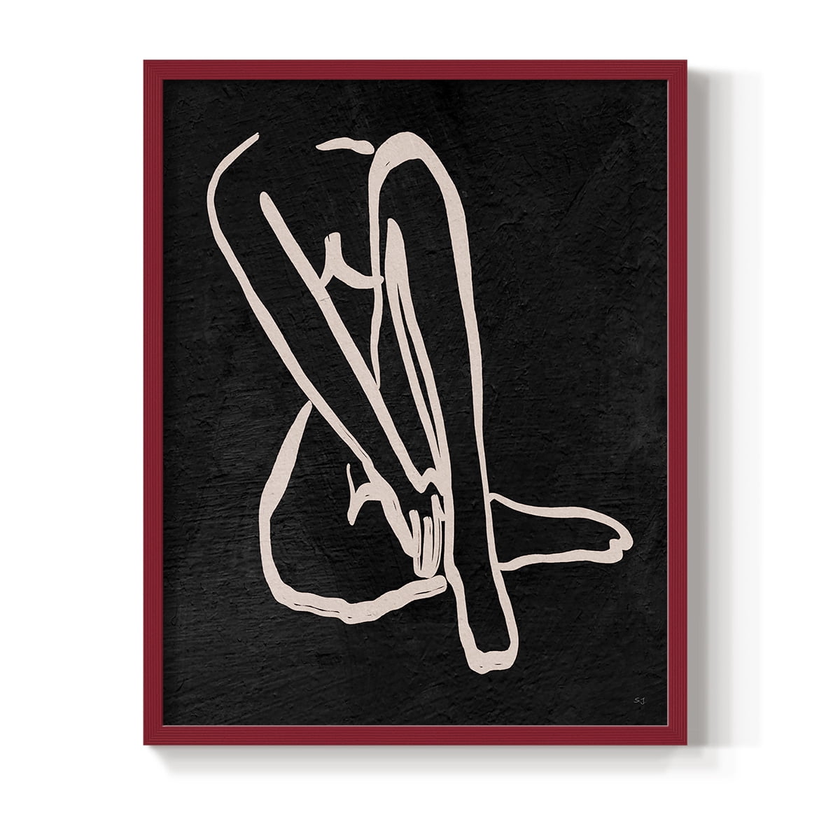 Figure in Dark I in Paper Solid Wood 8 x 10 Framed Print
