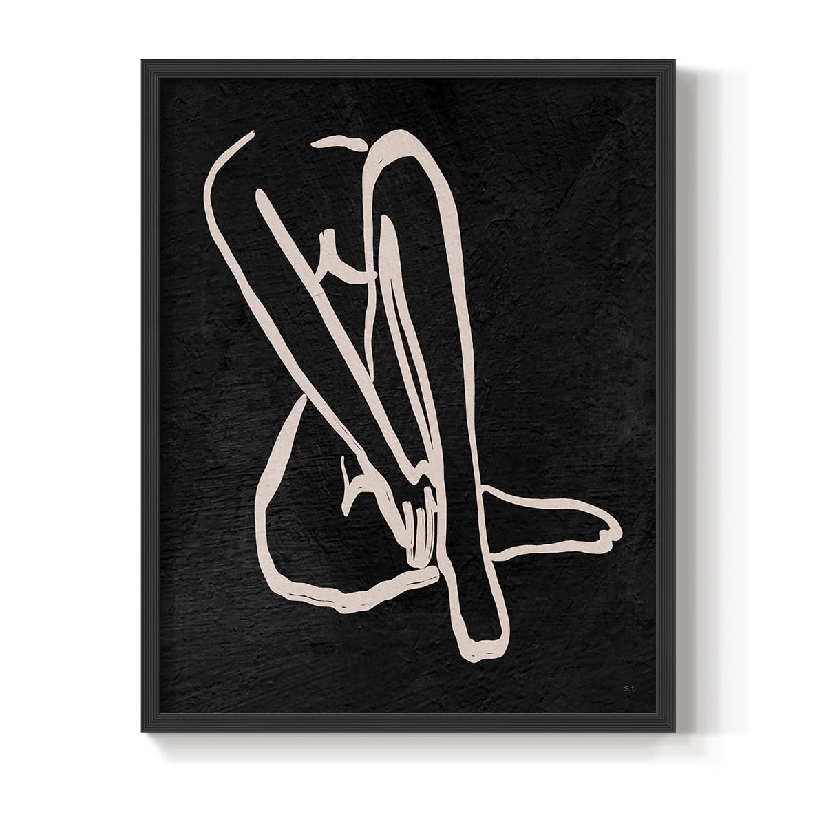 Figure in Dark I in Paper Solid Wood 8 x 10 Framed Print