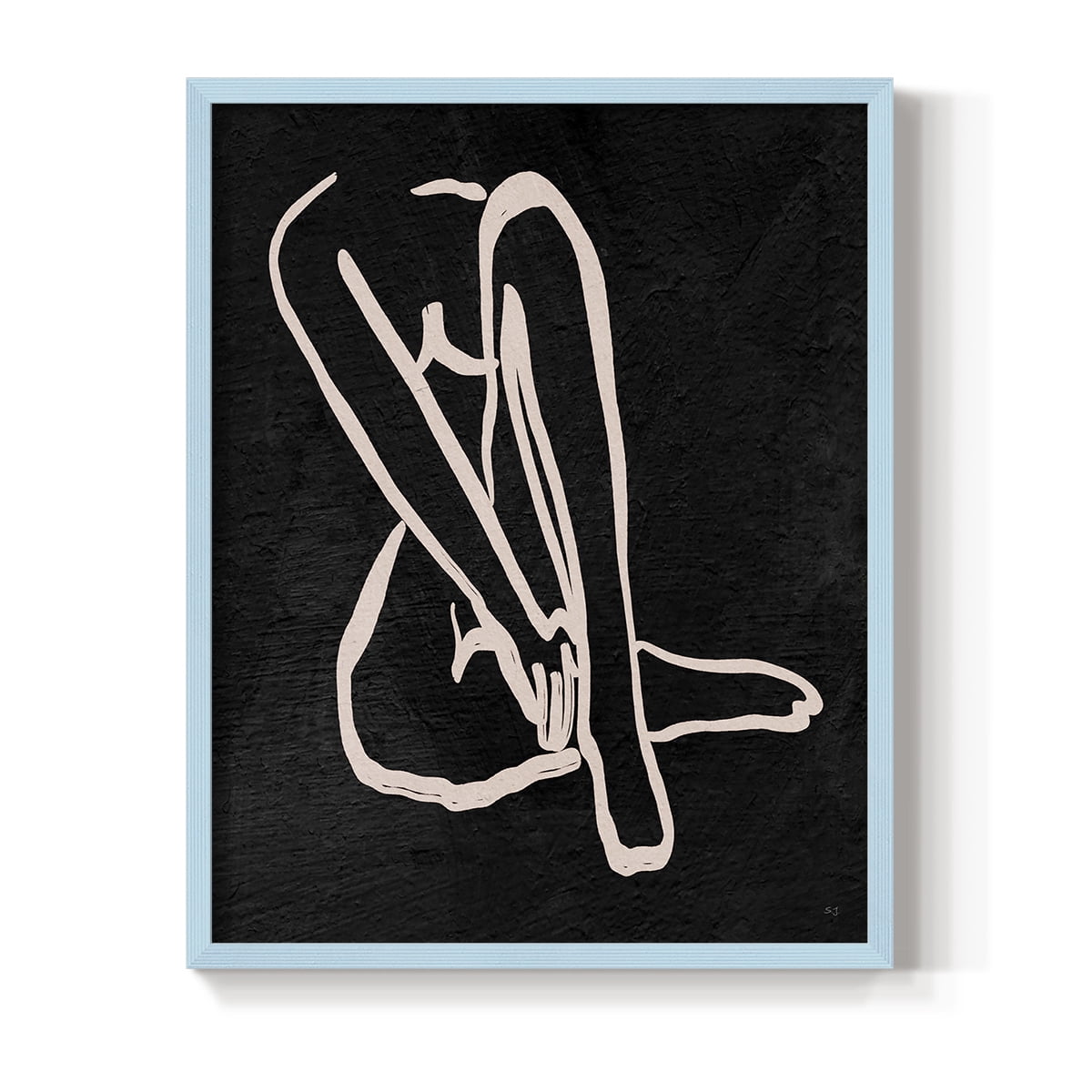 Figure in Dark I in Paper Solid Wood 8 x 10 Framed Print