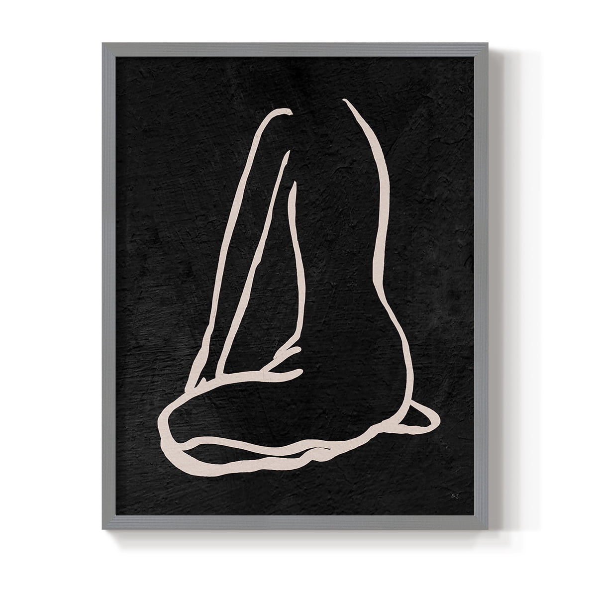 Figure in Dark II in Paper Solid Wood 8 x 10 Framed Print