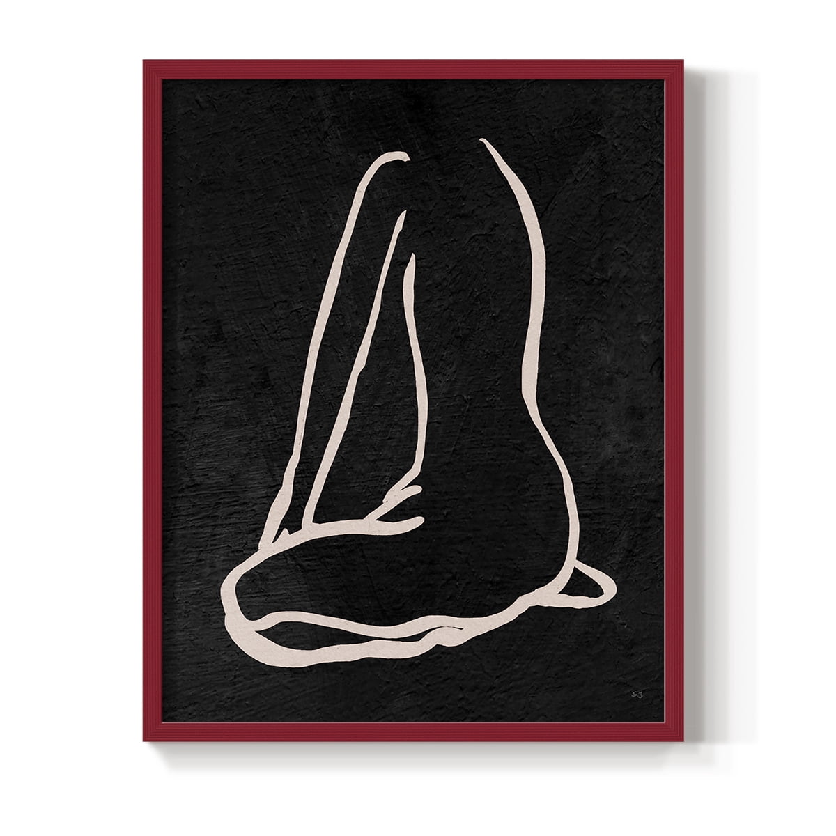 Figure in Dark II in Paper Solid Wood 8 x 10 Framed Print