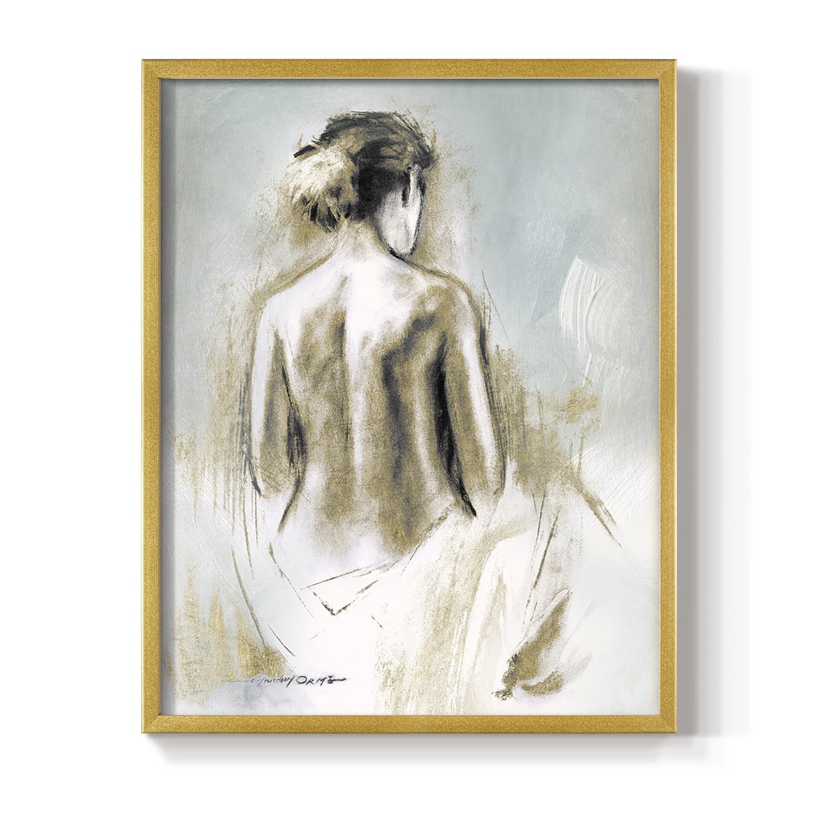 Figure in Golden Light I in Paper Solid Wood 8 x 10 Framed Print