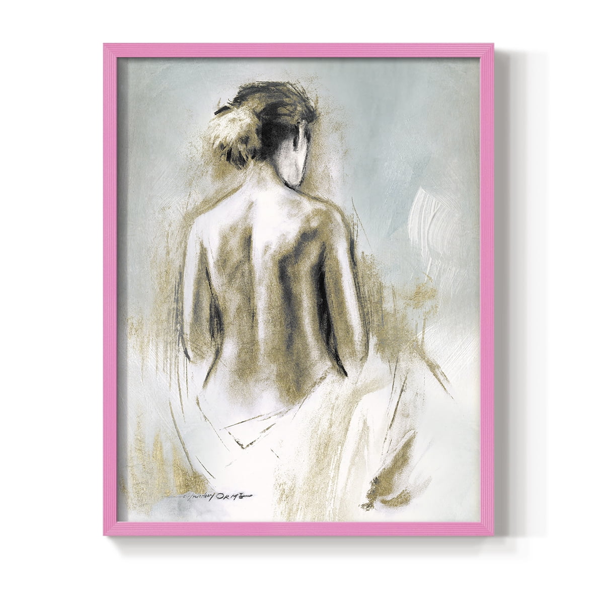Figure in Golden Light I in Paper Solid Wood 8 x 10 Framed Print
