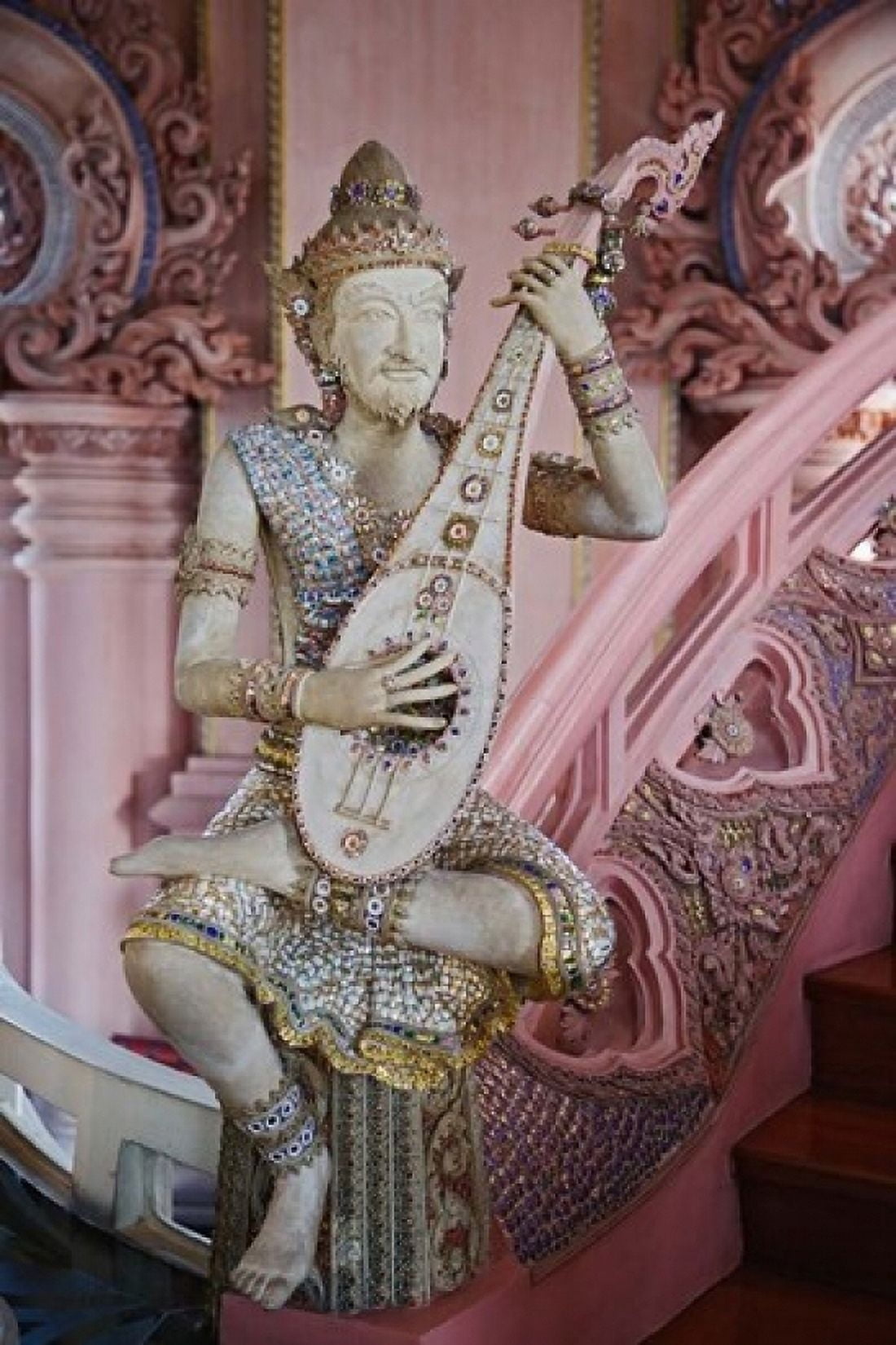 Figure on The Stairway to Heaven Erawan Museum in Samut Prakan Bangkok Thailand Canvas Art - Adam Jones DanitaDelimont (24 x 36)