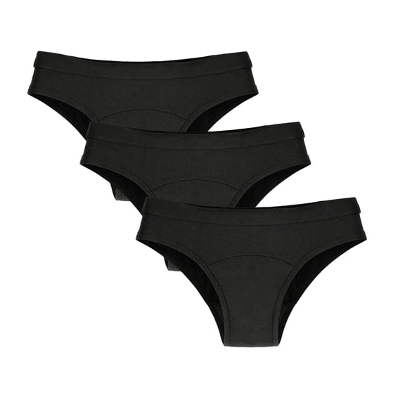 Figurecity Period Underwear for Women, Leakproof 4-Layer Gusset, Moisture-Wicking, 5 Pack S-XL