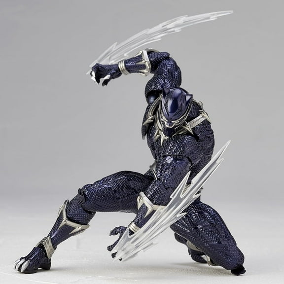 Figurecomplex Amazing Yamaguchi Black Panther, Approx.7" Scale, ABS & PVC Painted PVC Action Figure, Revoltech