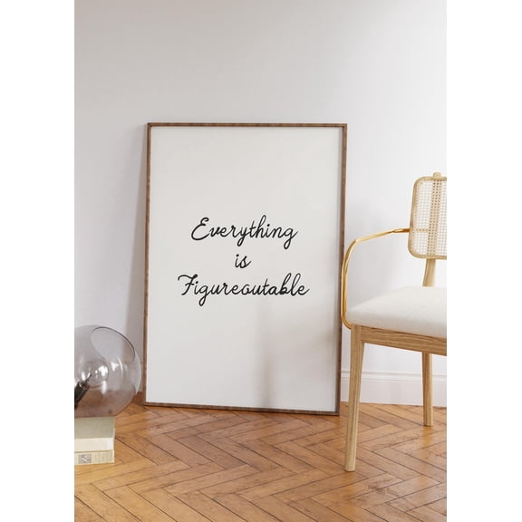 Figureoutable Handwriting Poster, Unframed Paper Poster 8x10in