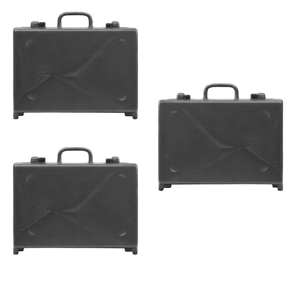 Set of 3 Black Briefcases for WWE & AEW Wrestling Action Figures