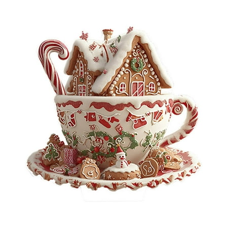 Figurine 9 Inch Height Clay Dough Christmas Season Decoration Christmas Ornaments Christmas Atmosphere