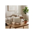 thumbnail image 1 of Sheep Figurine for Home Decor - Wooden Sculpture for Living Room, Office Shelf, and Coffee Table Decor - Ornament with Faux Fur Accents for Console, and Coffee Side Table Display - 9", Ivory & Tan, 1 of 13