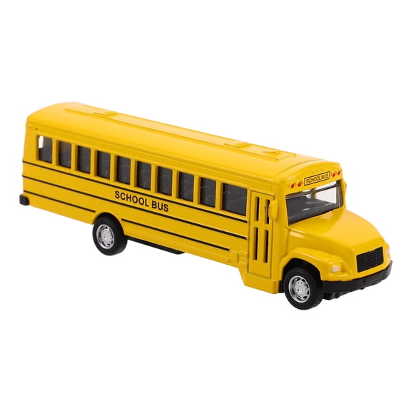 School Bus Toy Figurine Decoration for Campus Playset, Space-Themed Collectible Miniature Figure for Kids and Classroom