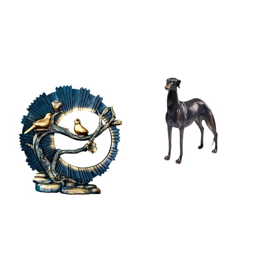 Figurine Knick Knack Ornament Sculpture Compact Resin Craft for Shelf Mantel Entryway Home Scene