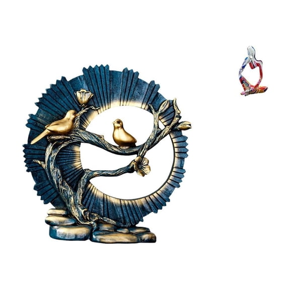 Figurine Knick Knack Sculpture Ornament Resin Material for Bookshelf Bedroom Office Table Unique Modern Decor