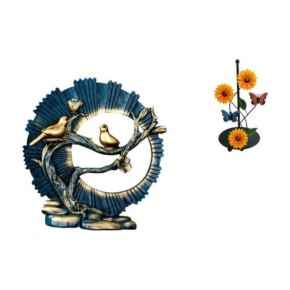 Figurine Knick Knack Toilet Paper Holder Sunflower Paper Towel Holder Vertical Design for Kitchen Office Bookshelf