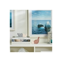 Figurine Pottery Cement Coastal Mermaid Design Home Office Bedroom Living Room Decor Set of 2 - 5", 3" White, Blue, Red