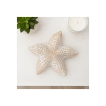 Figurine Resin and Polyresin Starfish Woven Texture Coastal Decor for Home Office Bedroom Living Room - 2" White
