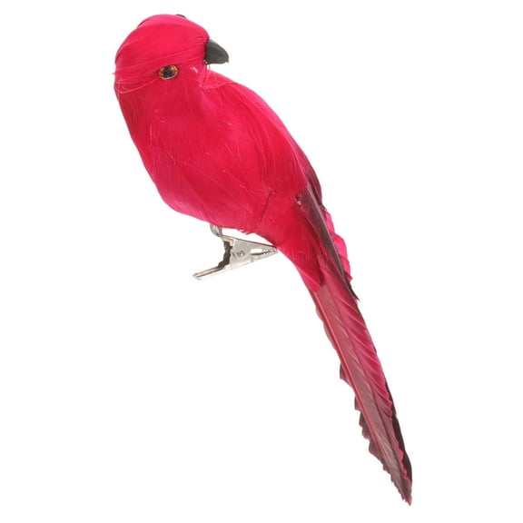 Figurine Simulation Parrot Parrot Modeling Design Garden Bird Statue 20x5cm Red