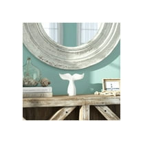 Figurine Stoneware Coastal Whale Tail Design for Home Office Bedroom Living Room Decor - 9" White