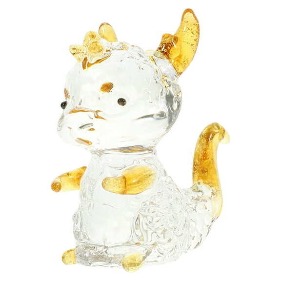 Decorative Simulated Crystal Dragon Figurines Animal Ornaments for Home Display and Collectible Decor