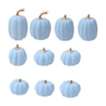 thumbnail image 1 of Figurines Home Decor Light Blue Pumpkin 10 Piece Set for Fall Halloween Thanksgiving Home Table and Shelf Display, 1 of 9