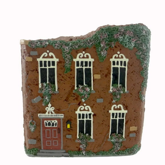 Figurines The Red Geranium Cottage Resin Flowers Village 338389