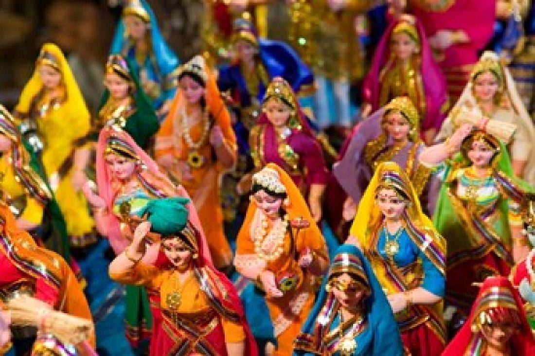 Figurines at the Saturday Market Goa India Canvas Art - Walter Bibikow DanitaDelimont (26 x 18)